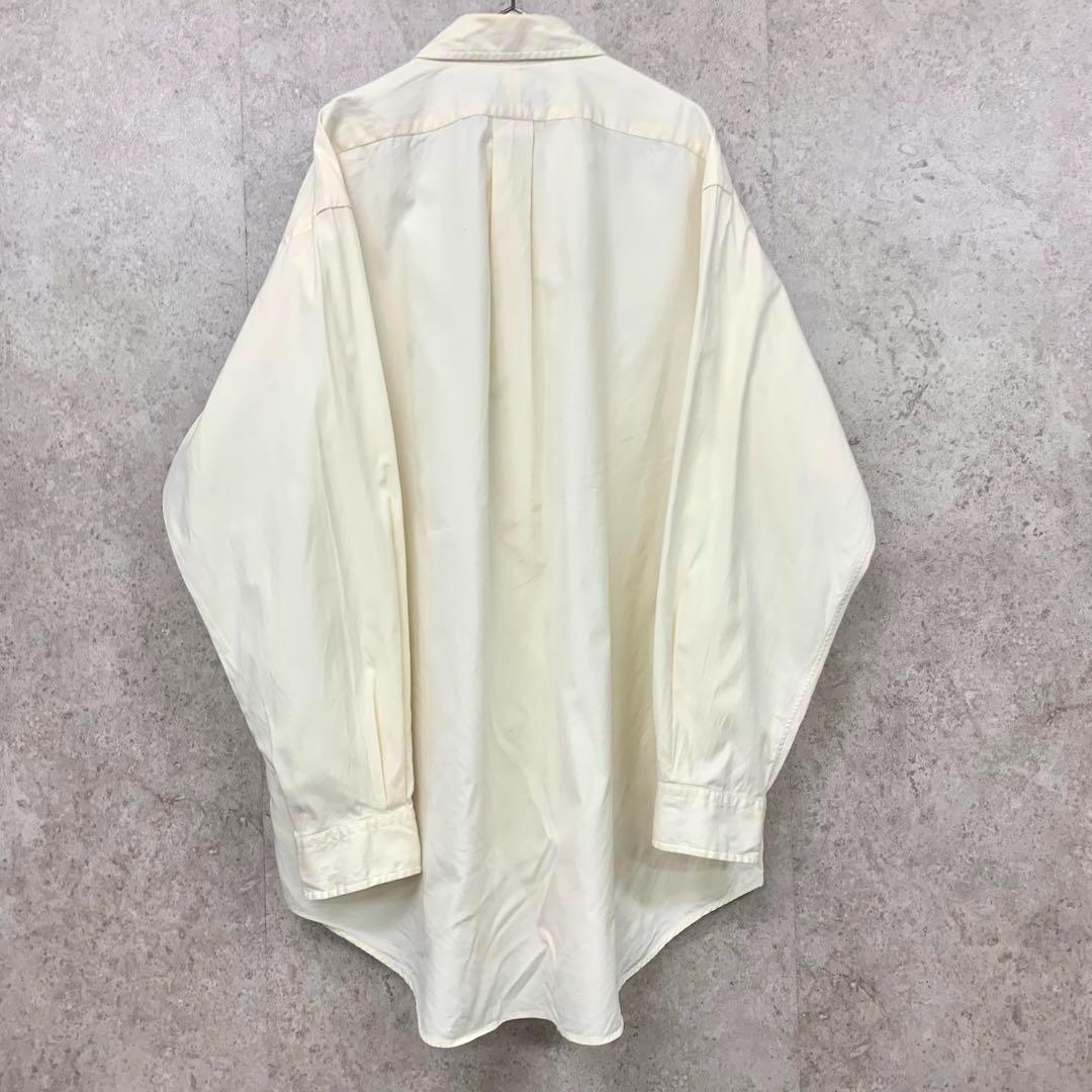 【レアXL☆US輸入90s】ラルフローレン 長袖シャツ BDシャツ ホワイト