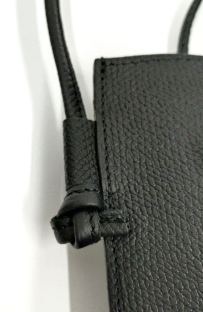 LONGCHAMP ロンシャン ブラック レザー スマホ ショルダーバッグ