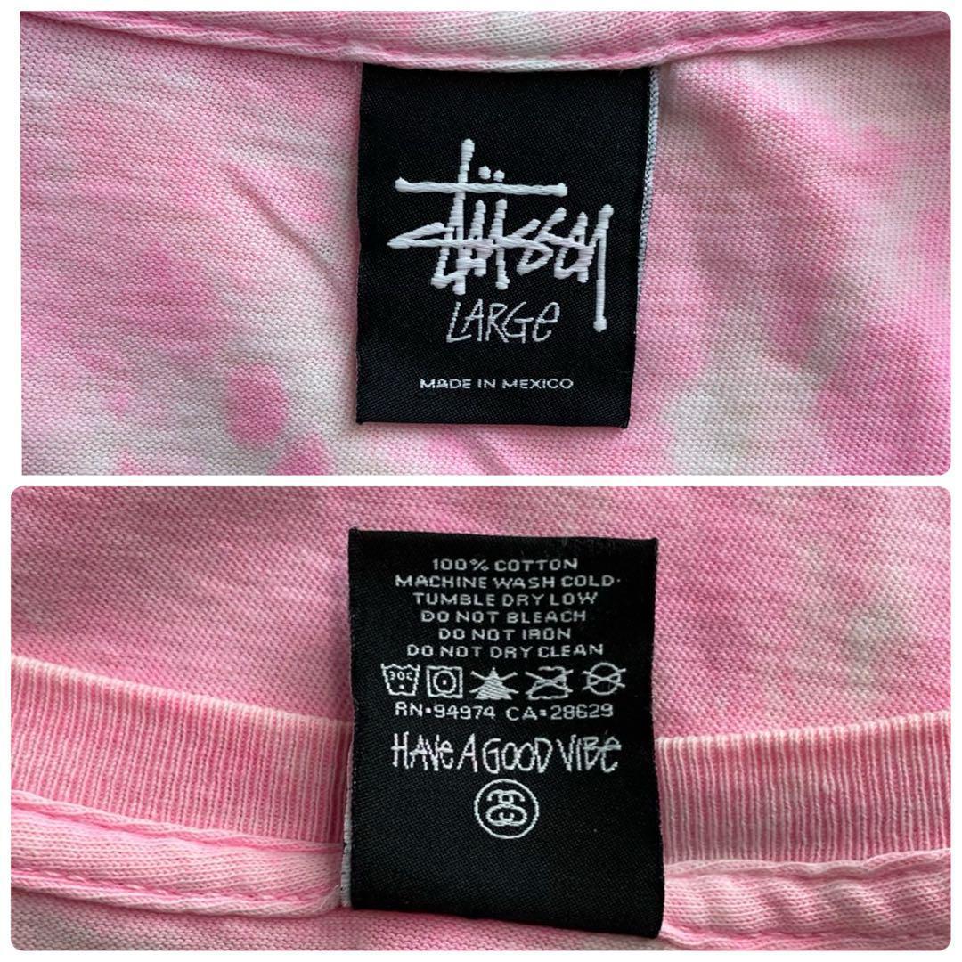 【大人気】ステューシー⭐︎デカロゴ タイダイ染め メキシコ製Tシャツ Lサイズ