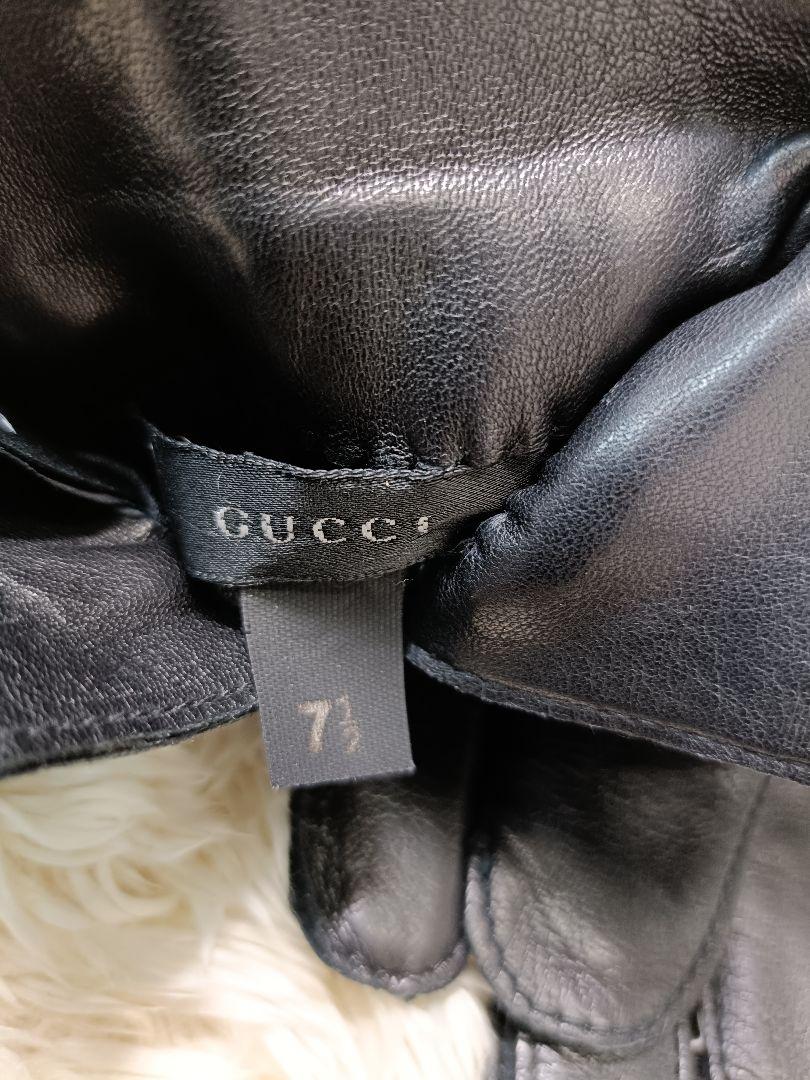なおなおGUCCI グローブ レザー【サイズ7 1/2】【未使用級】【お買 なおなお様専用GUCCI グローブ レザー【サイズ7 1/2】【未使用級