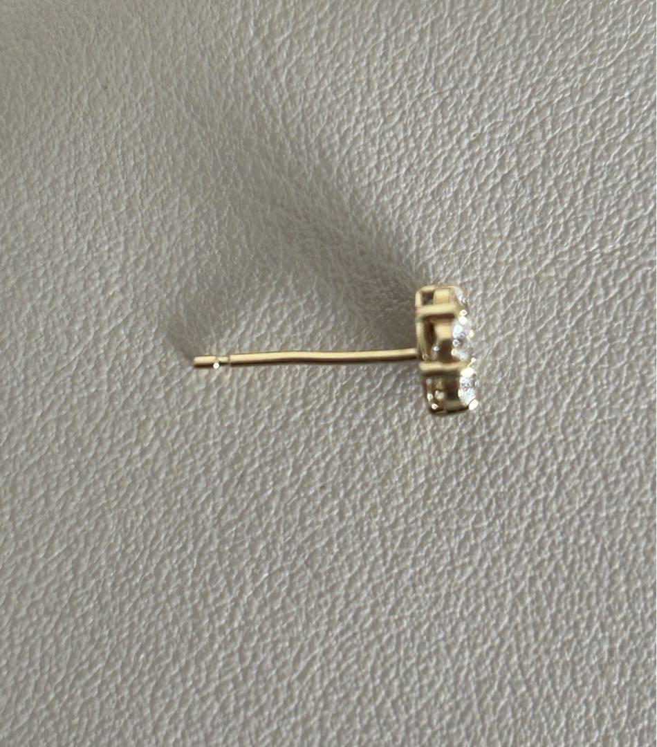 なちゅらる　K18 ダイヤモンド　フラワー　ピアス　【片耳のみ】