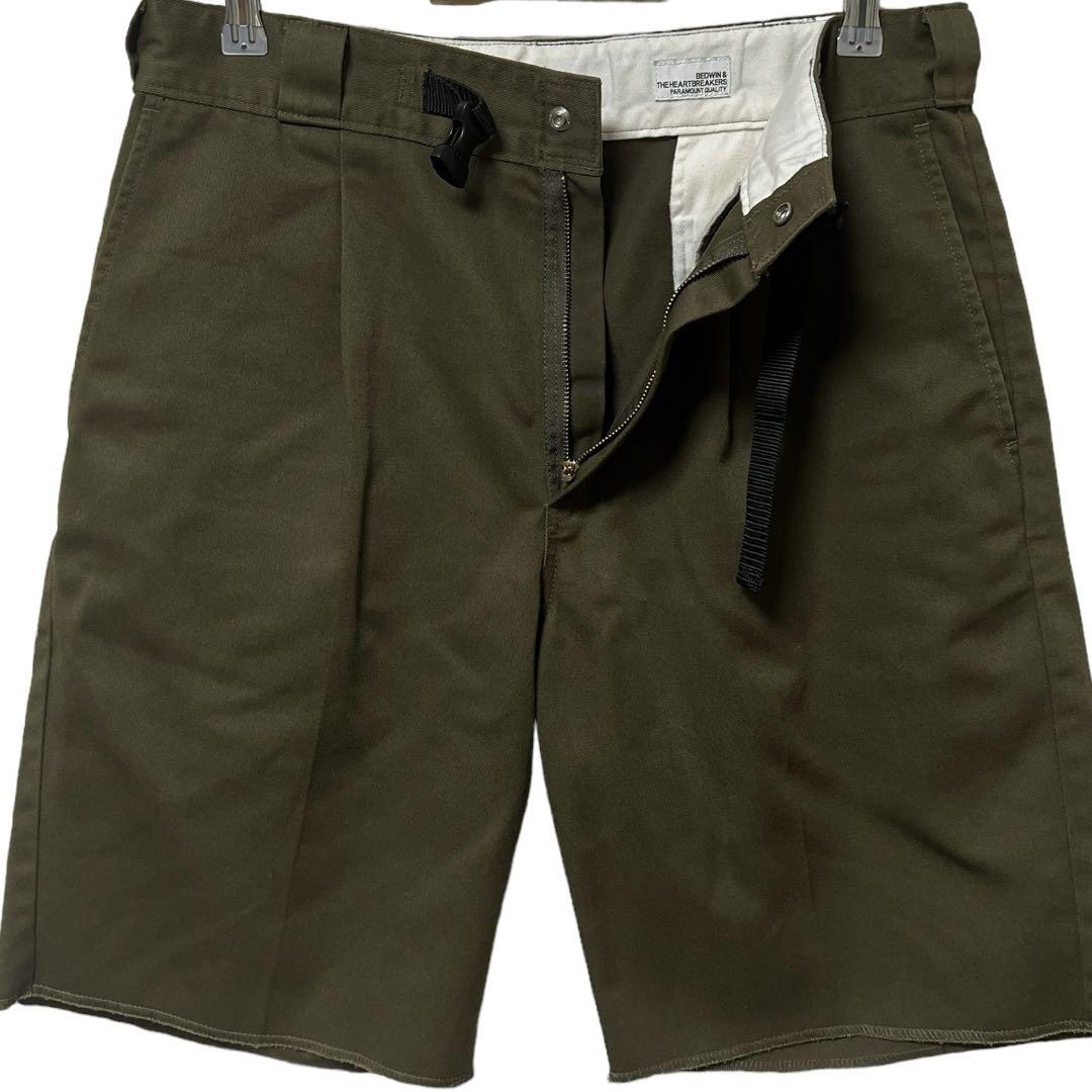 Dickies×Bedwin & The Heartbreakers別注ショーツ Dickies × BEDWIN 別注ベルテッドショーツ タックショートパンツ