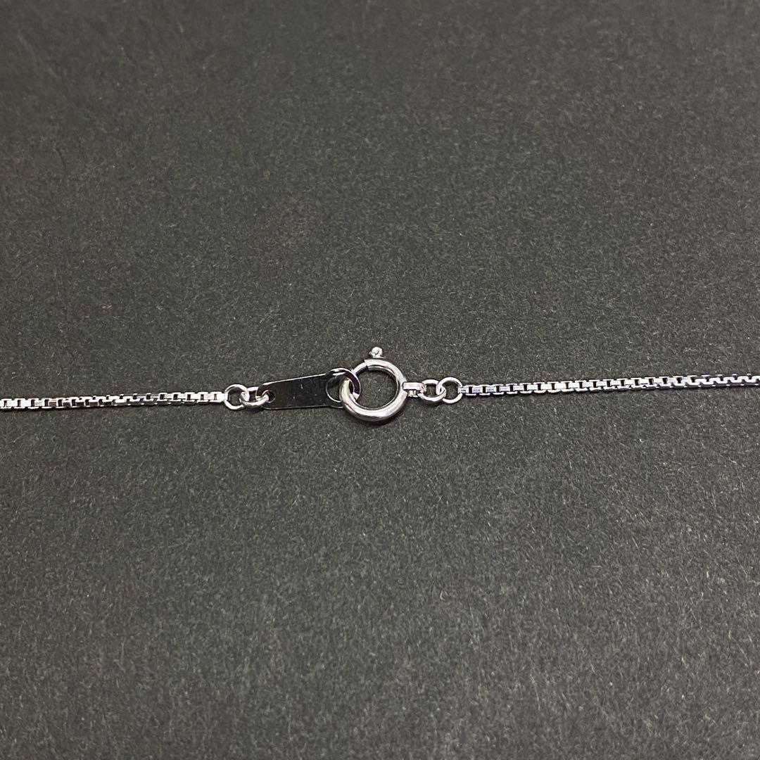 K18WG　Y字チェーン　デザインネックレス　ベネチアン　45.5cm　18金