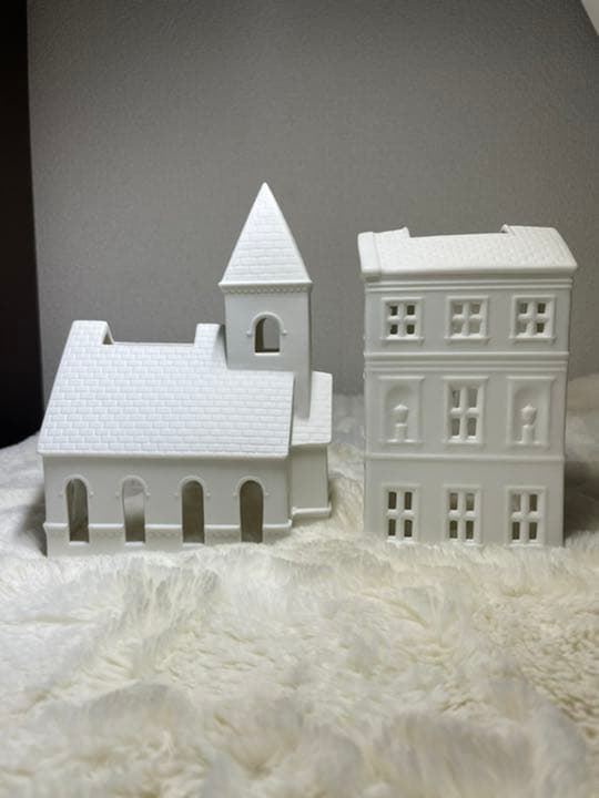 ホリデーキャンドルホルダーハウス チャーチセット ウエッジウッド