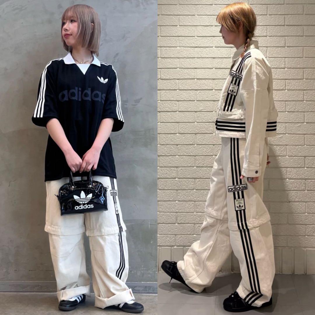 新品25⭐️adidas アディブレイク 2-IN-1 デニムパンツ オフ