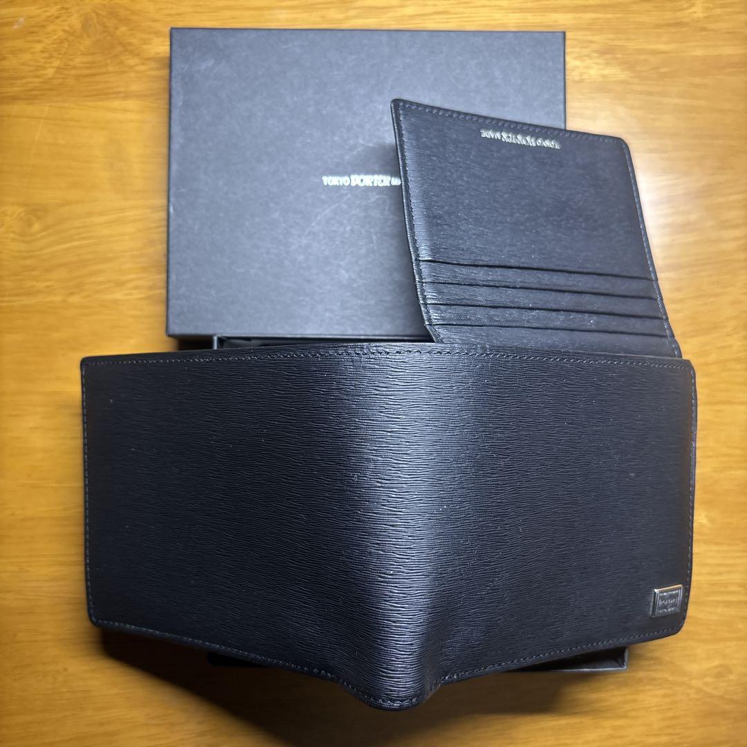 PORTER 二つ折り財布 カレント　ブラック　日本製　052-02203