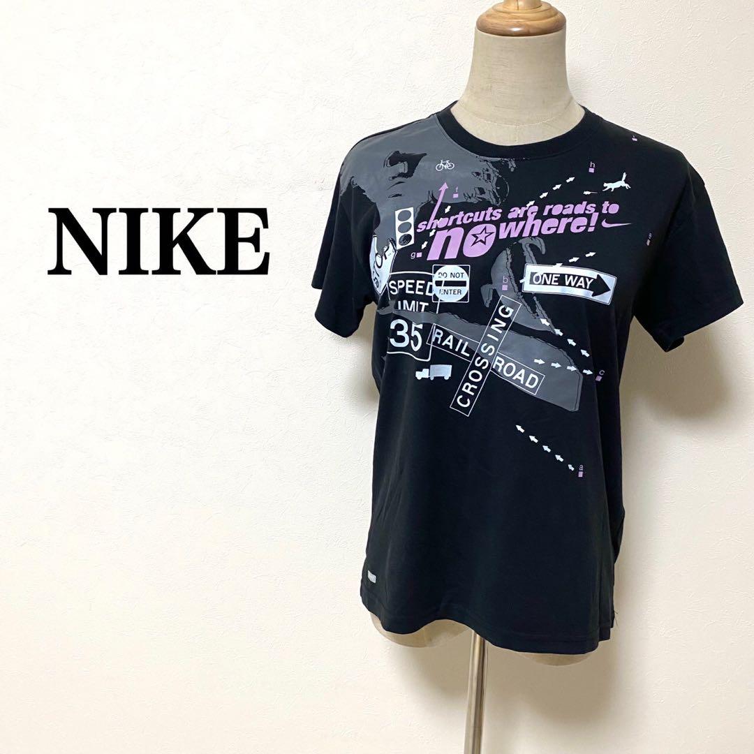 NIKE シャツ　半袖　Ｍサイズ　希少 NIKE ナイキ 半袖シャツ ブラック Mサイズ - メルカリ