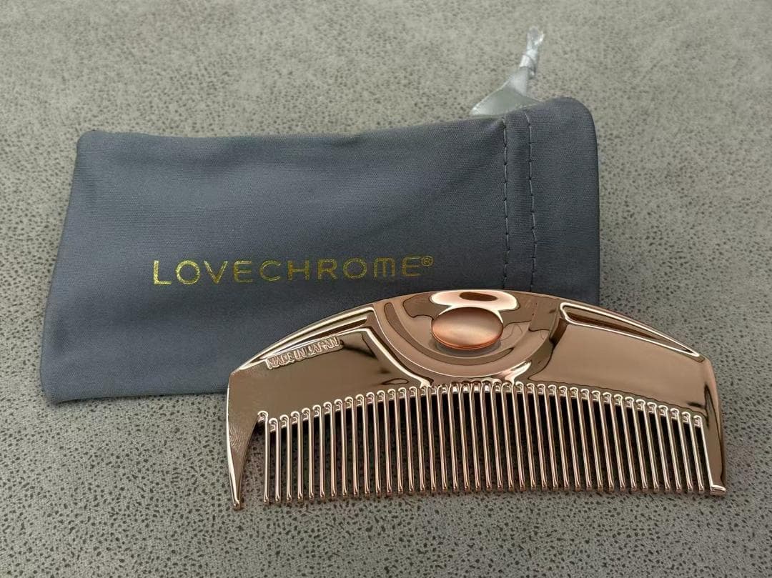 ポーチ付き LOVECHROME コーム ローズ ゴールド1