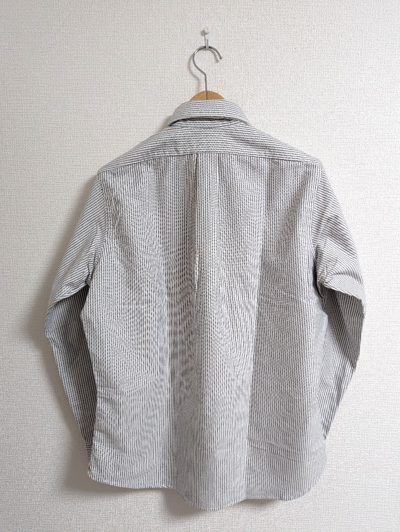 未使用品　インディヴィジュアライズドシャツ　グレー　キャンディストライプ　BD