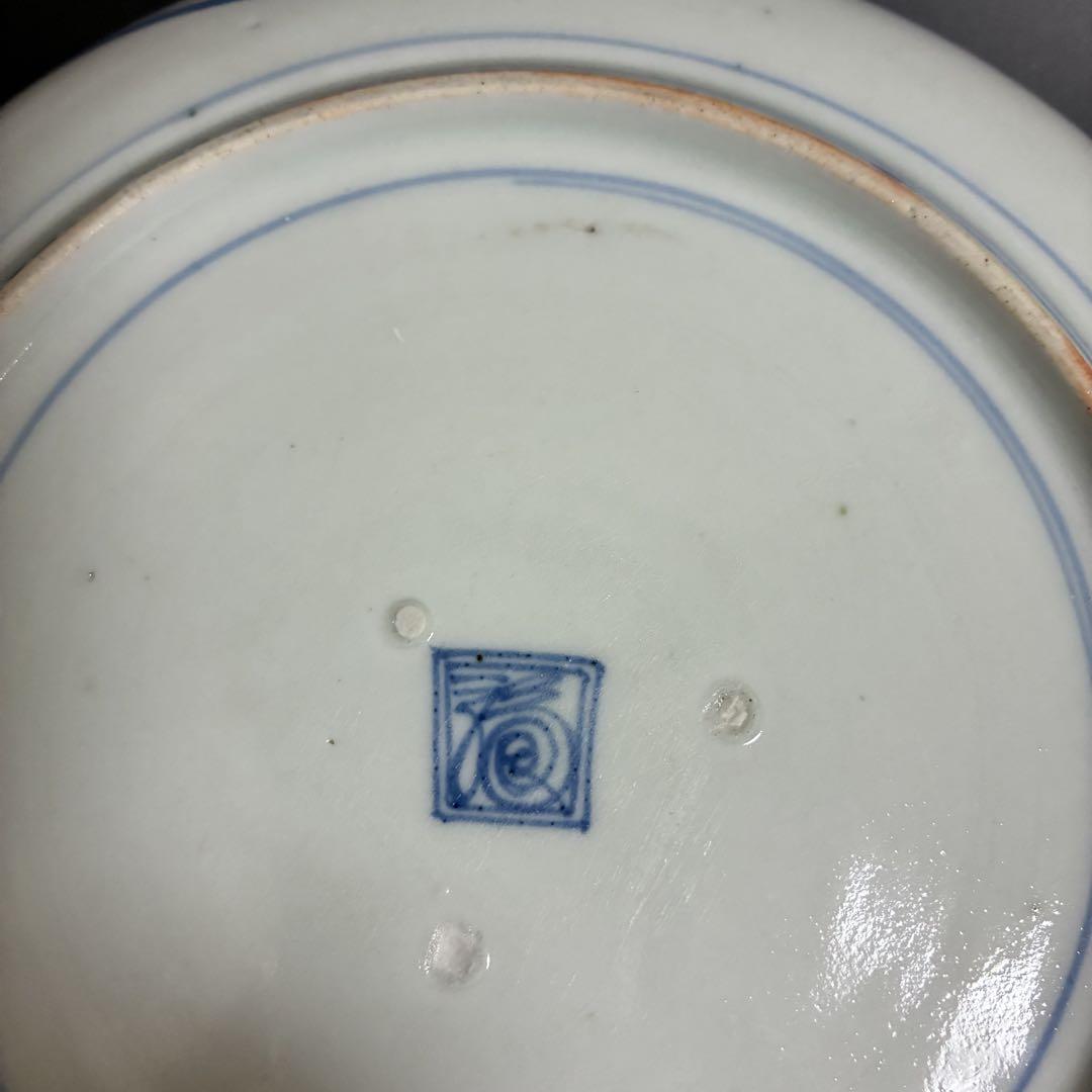 古伊万里　雪輪、柴束、梅ヶ枝散らし六寸皿 古伊万里 雪輪、柴束、梅ヶ枝散らし六寸皿 - メルカリ