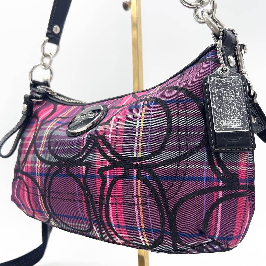 A661【未使用級】コーチ ホーボー 2way ハーフムーン型 ショルダーバッグ