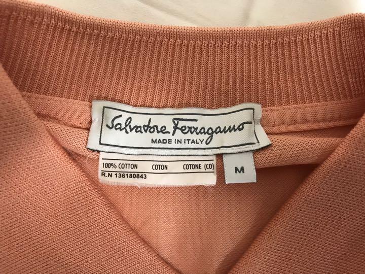 本物フェラガモFERRAGAMOコットンガンチーニ半袖ポロシャツ