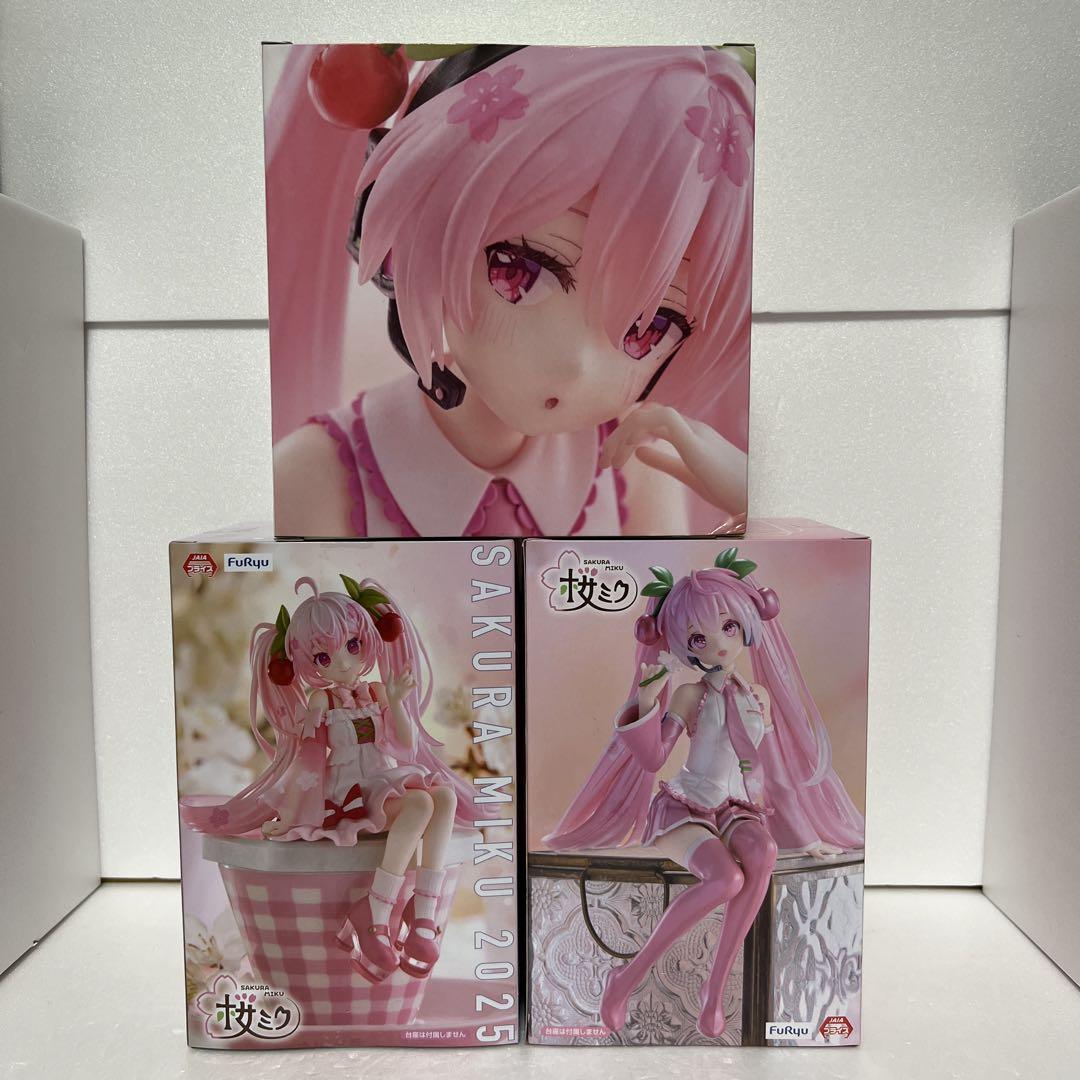 桜ミク フィギュア 3体セット Desktop ぬーどるストッパー