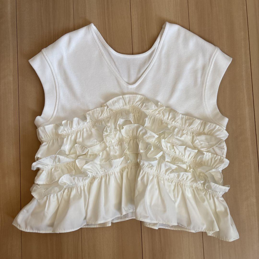 EMMEL REFINDS フライスフリル 2WAY Tシャツ