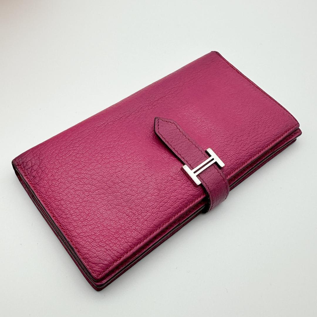 【極美品】HERMES エルメス　べアンスフレ　□L刻印　ピンク　シェーブル
