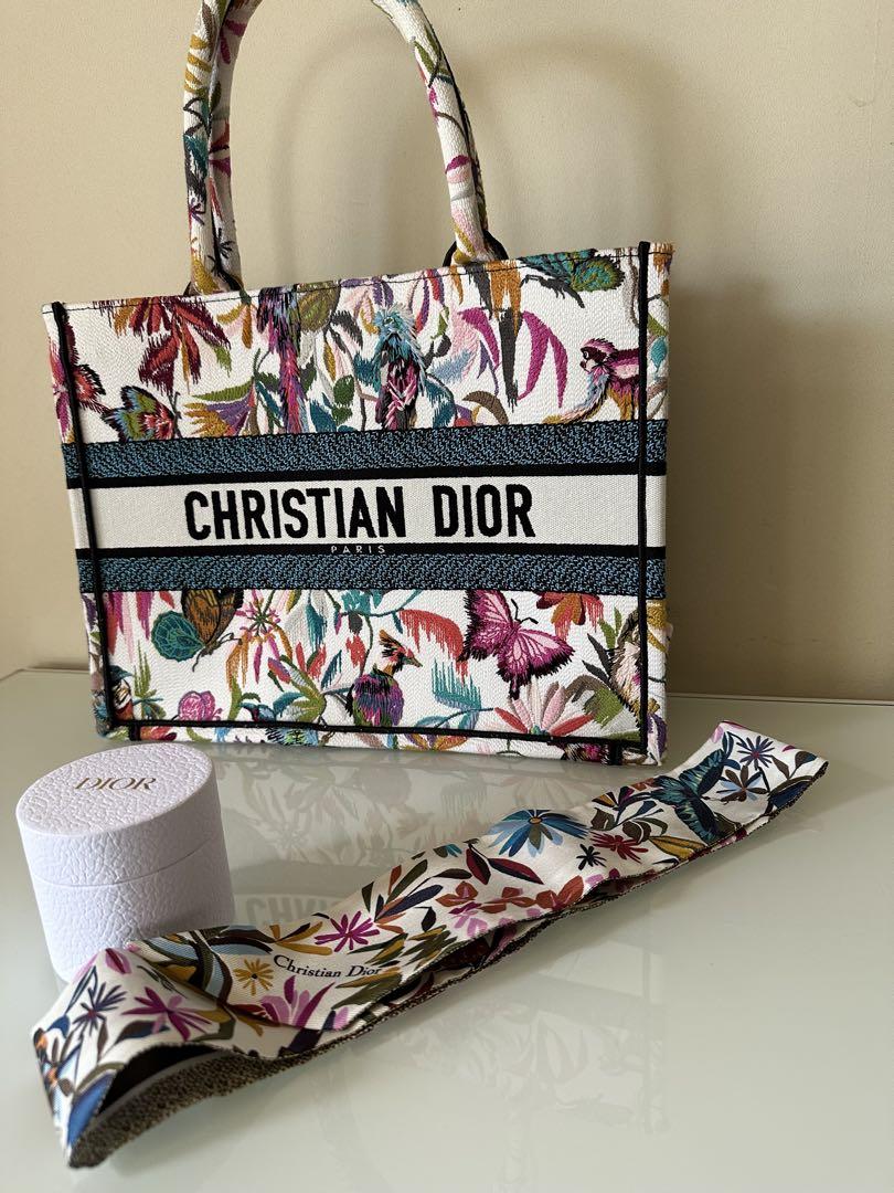 ゆめ【超美品】DIOR ブックトート　ミディアム　花柄