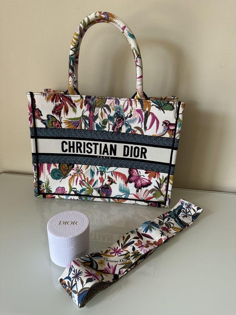 ゆめ【超美品】DIOR ブックトート　ミディアム　花柄