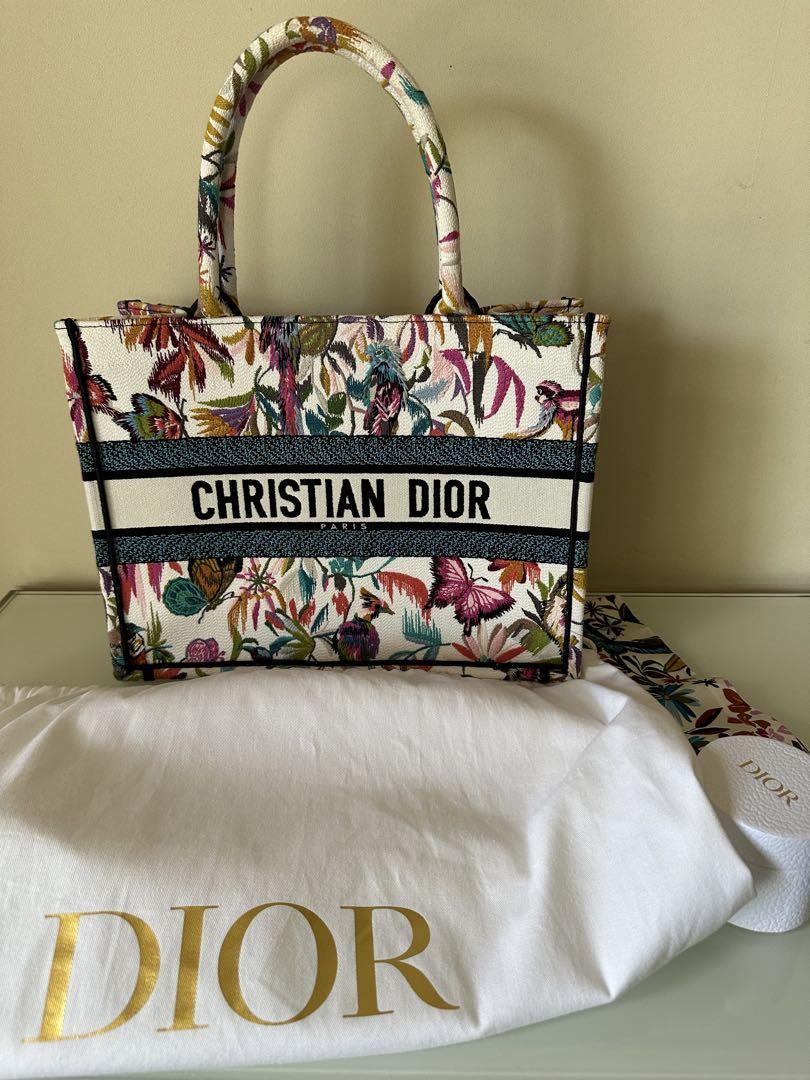 ゆめ【超美品】DIOR ブックトート　ミディアム　花柄