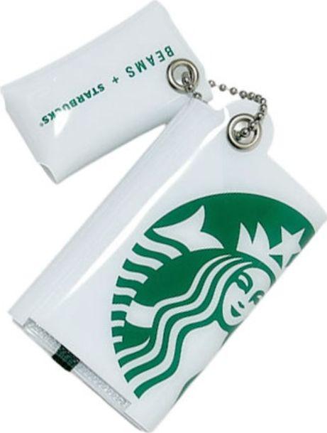 Starbucks BEAMSスターバックス ミニマルウォレット ホワイト