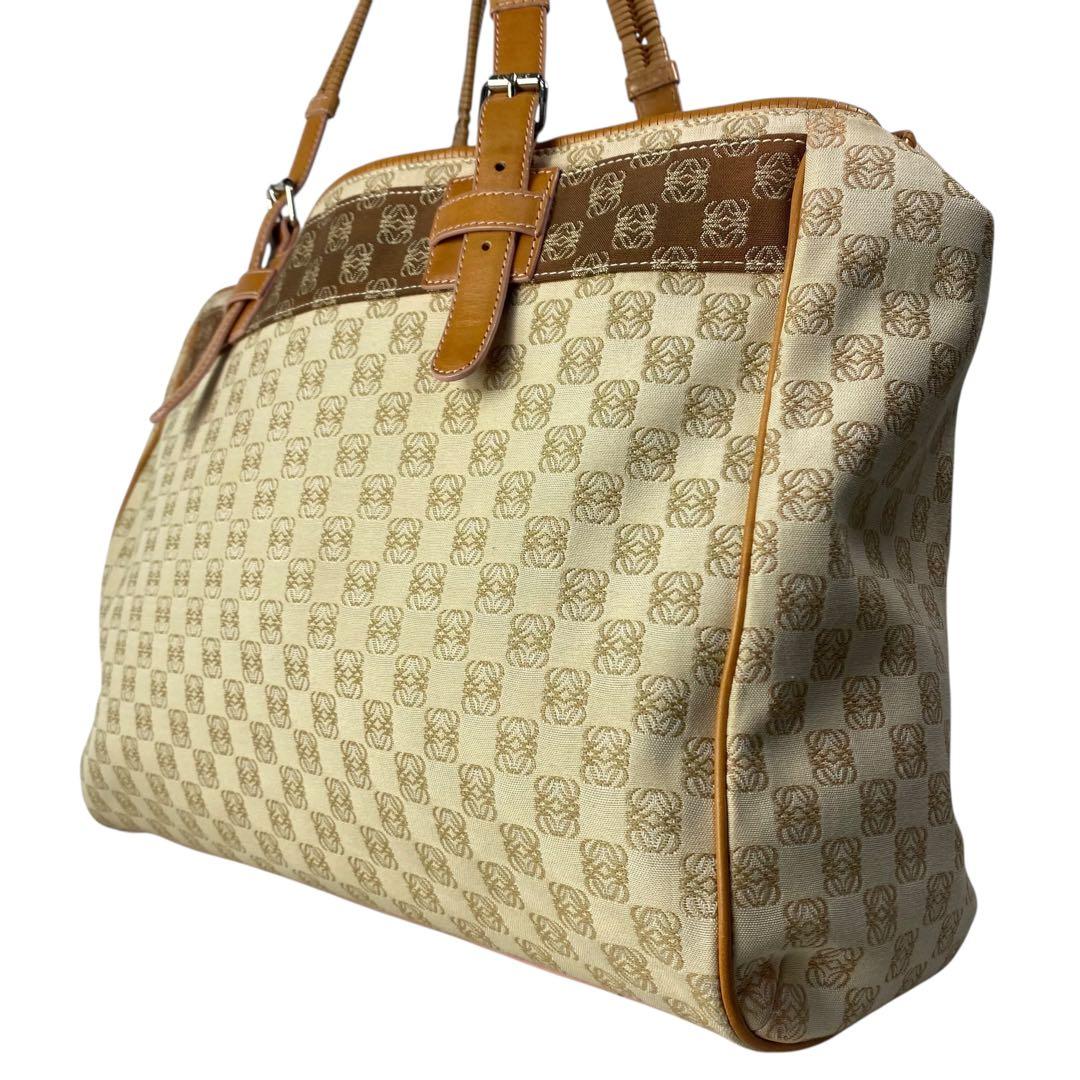 美品⭐️ロエベ LOEWE トートバッグ リピート アナグラム キャンバス 美品⭐️ロエベ LOEWE トートバッグ リピート アナグラム キャンバス