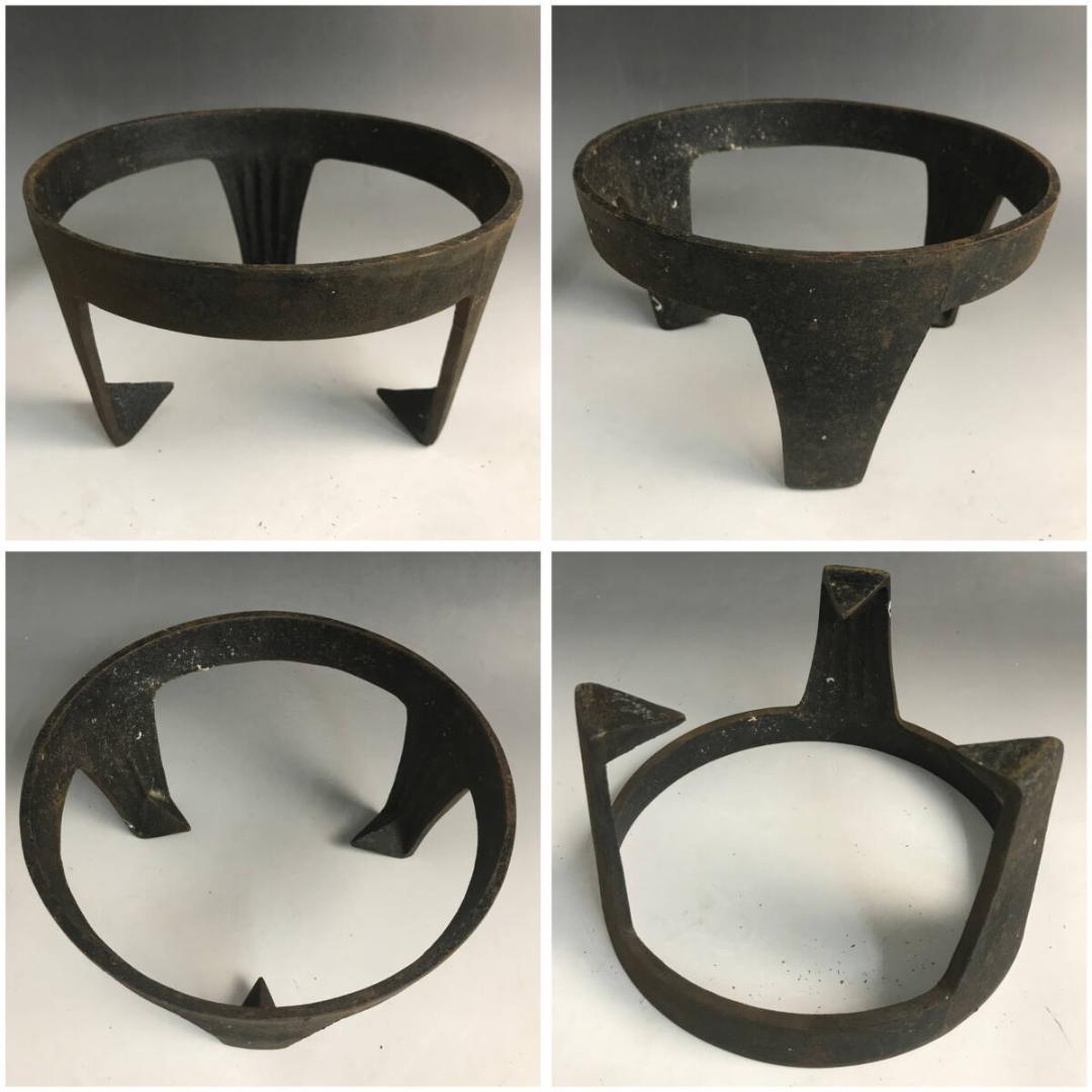 昭和レトロ 鉄器 囲炉裏鍋 五徳付 鉄製 鋳物 鋳鉄 いろり鍋 鉄鍋