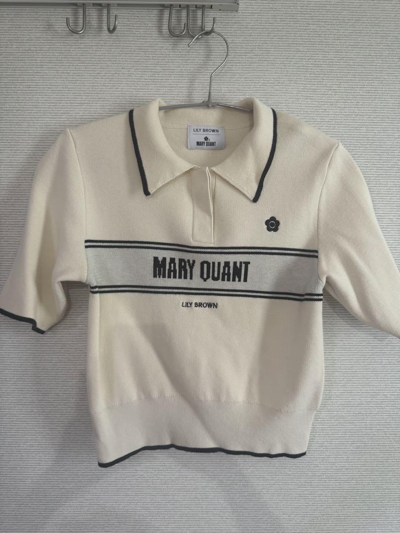 LILY BROWN MARY QUANT ポロニットプルオーバー LILY BROWN×MARY QUANT】ポロニットプルオーバー - トップス一