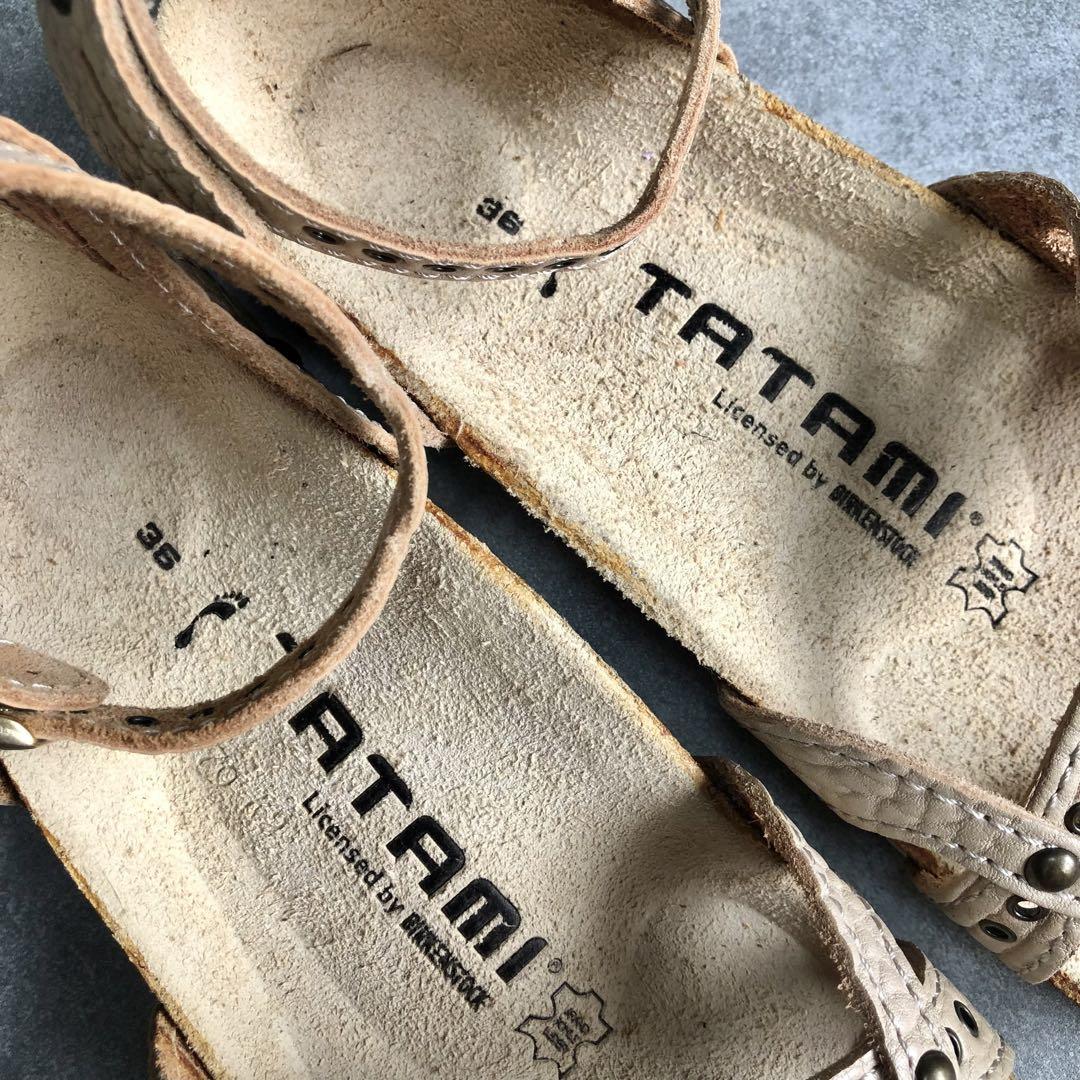 【未使用品】TATAMI タタミ ビルケンシュトック サンダル スタッズ ハトメ 未使用品】TATAMI タタミ ビルケンシュトック サンダル スタッズ
