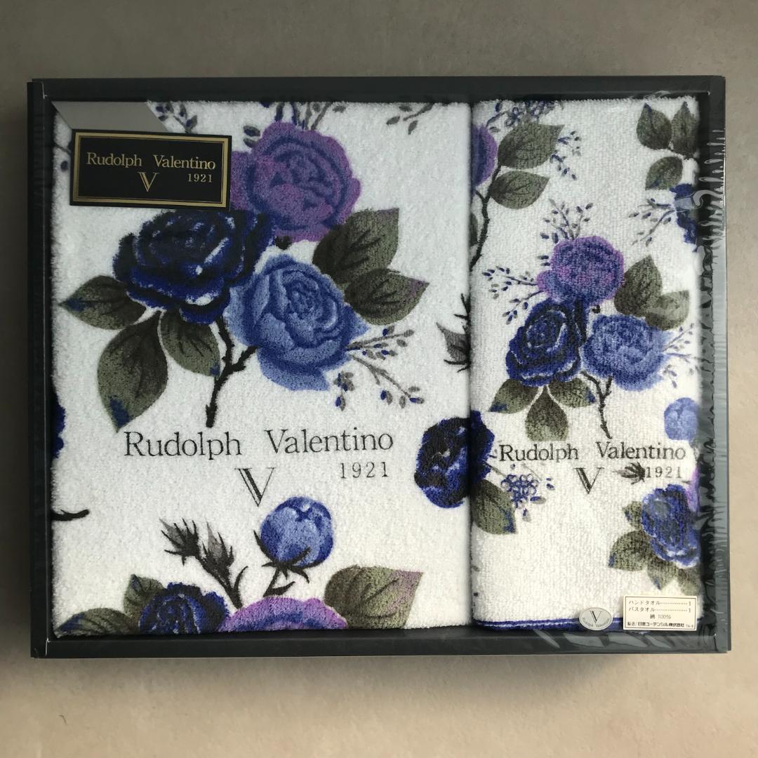 新品 Rudolph Valentino 1921 タオル2点 ガーデンローズ柄