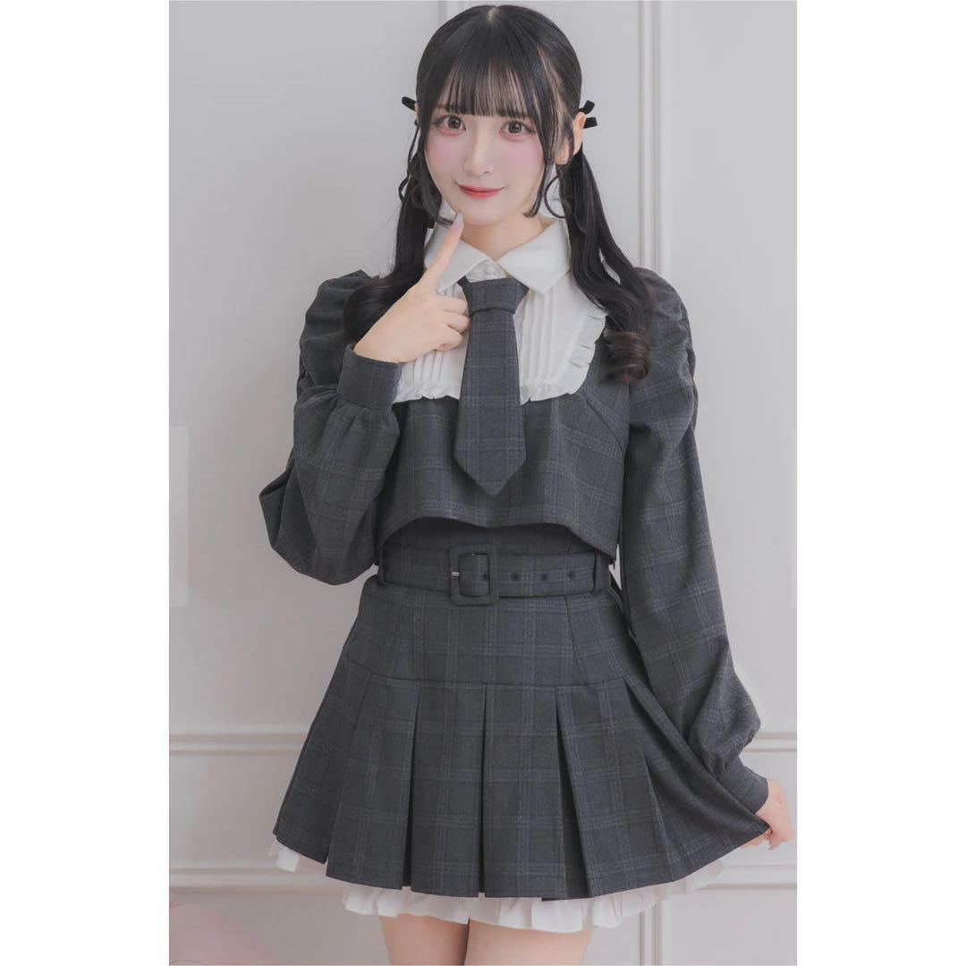 pium ハイウエストフリルプリーツミニスカートFREE SIZE