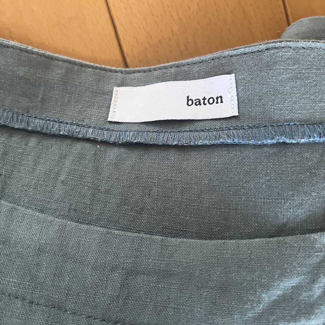 la chic baton ボートネックリネンワンピース ベルト付き - メルカリ