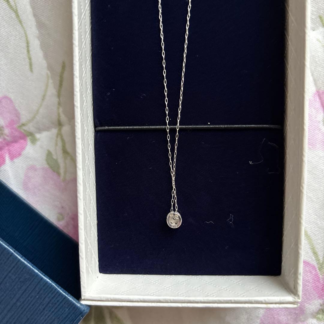 お値下げしました 10金ホワイトゴールドダイヤネックレス