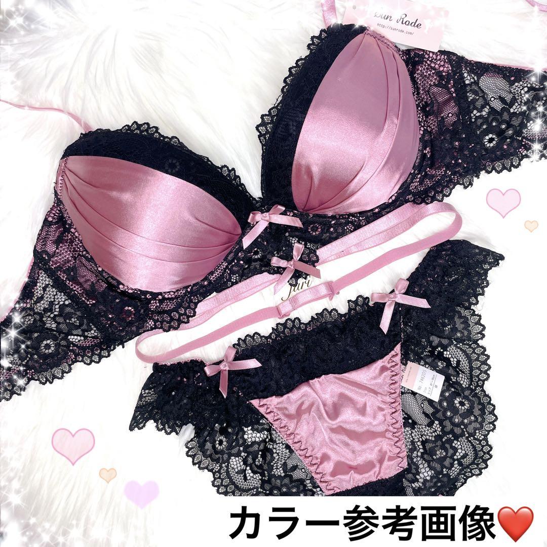 正規店仕入れの 大人気❤️ダブルリボンサテン❤️上下セット❤️全2色❤️胸下 下着・アンダーウェア