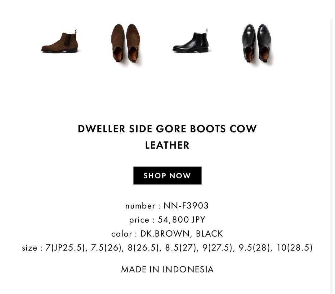 nonnative DWELLER SIDE GORE BOOTS ブーツ