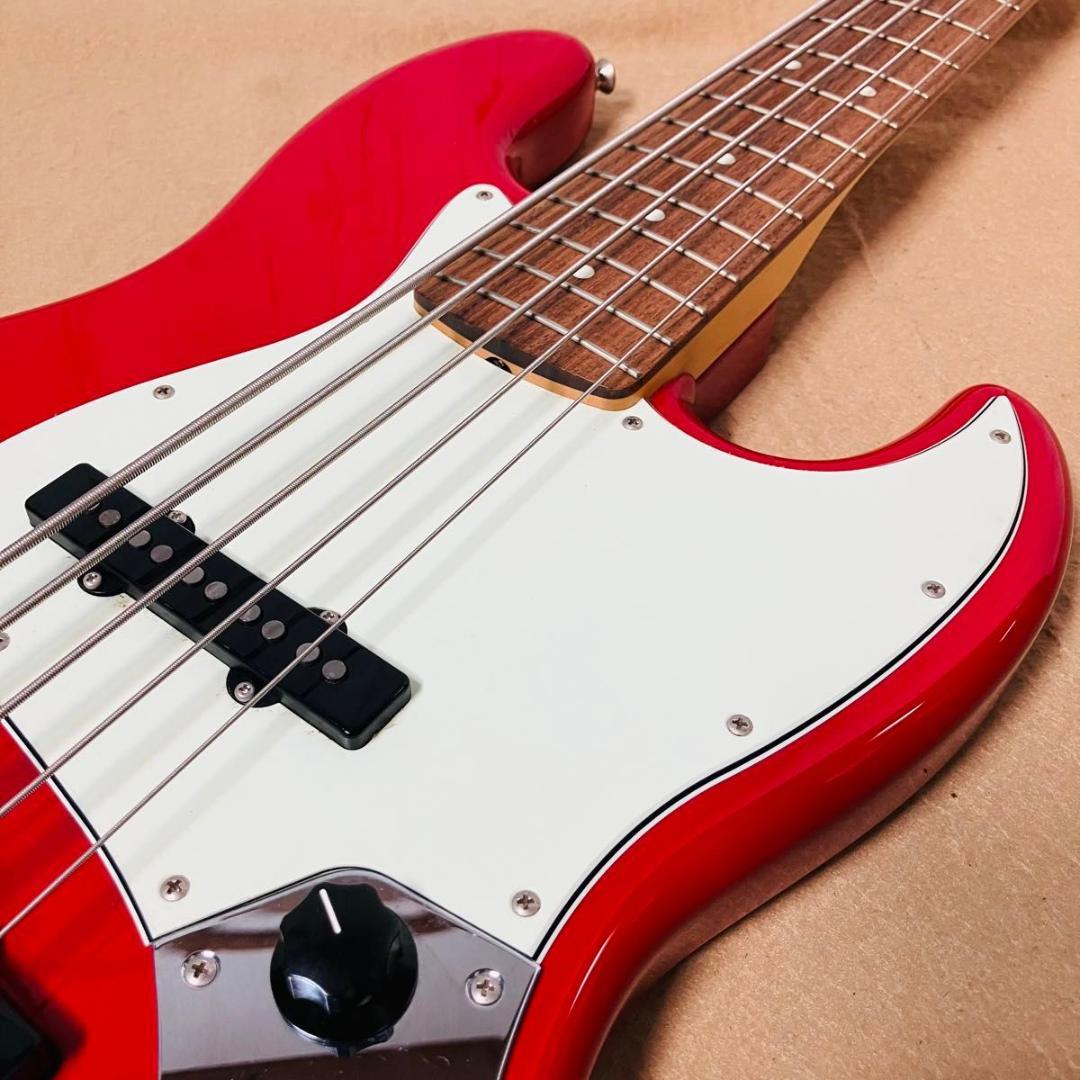 美品 Fender Japan JAZZ BASS 5弦 新品ハードケース付 赤