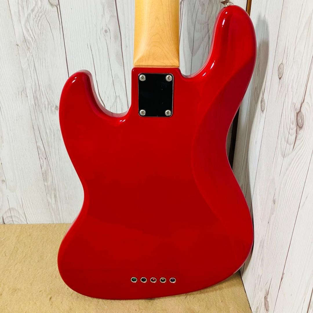 美品 Fender Japan JAZZ BASS 5弦 新品ハードケース付 赤