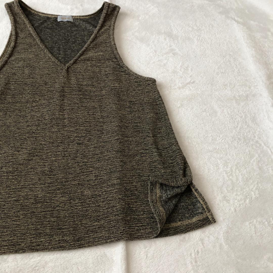 【美品】プレムラ ワコール ニットベスト Vネック グレー L 日本製 タオル地 balifitnesscenter.com