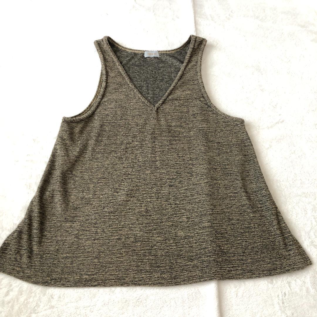 【美品】プレムラ ワコール ニットベスト Vネック グレー L 日本製 タオル地 balifitnesscenter.com
