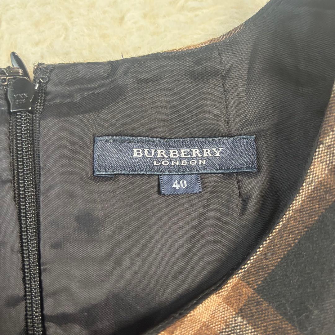 高級 バーバリーロンドン 大きいサイズ ノースリーブ ノバチェック ワンピース