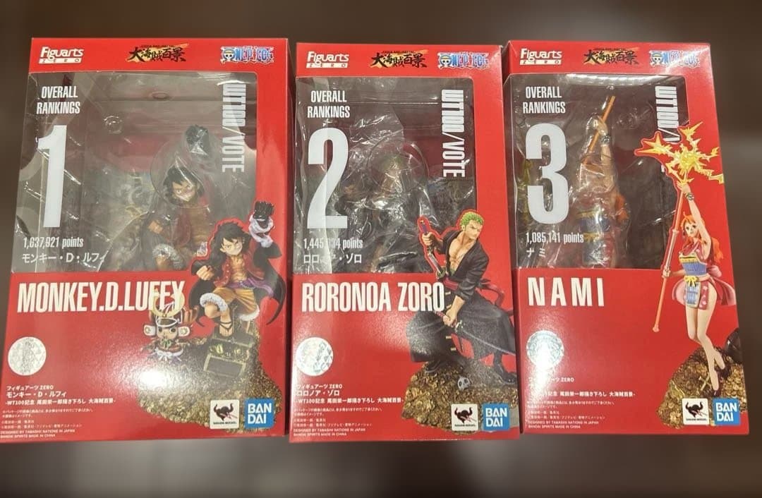 フィギュアーツZERO ルフィー ナミ ゾロ WT100記念 大海賊百景セットBANDAI