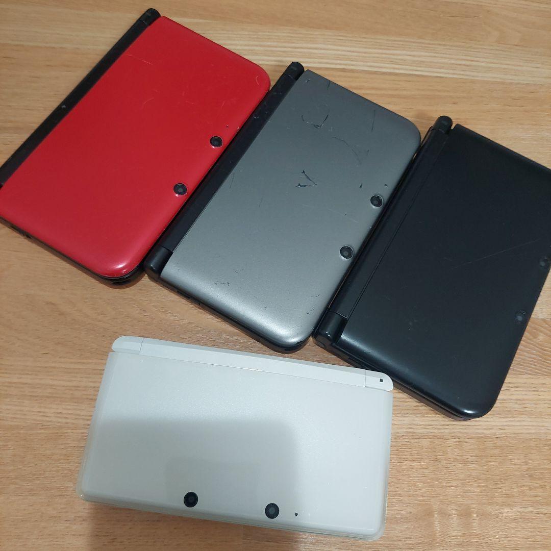 ジャンク品 ニンテンドー3DS LL 3台 3DS 赤 銀 黒 白傷や汚れあり