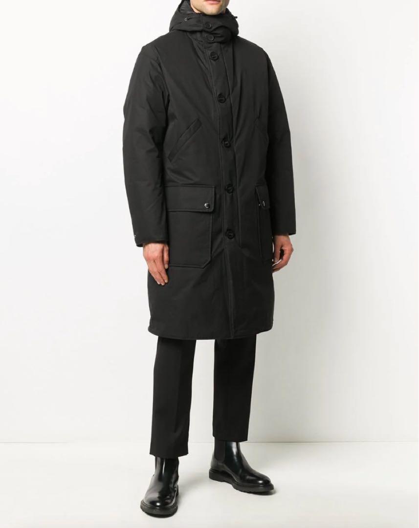 美品 yves salomon ダウンコート リバーシブル ブラック シルバー