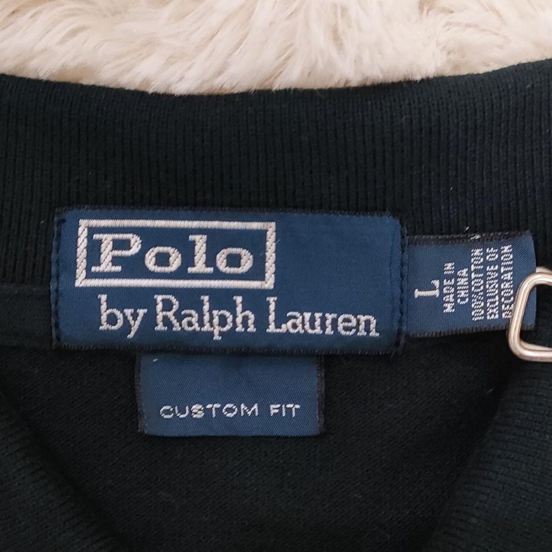 美品 POLO ラルフローレン ビッグ ポニー ポロ シャツ ナンバリング 黒