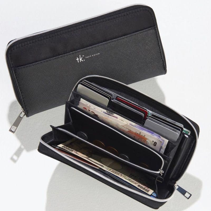 tk.TAKEO KIKUCHI レザー調 ロングウォレット 長財布