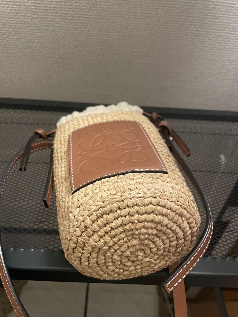 LOEWE 巾着型かごバッグ ベージュ LOEWE 巾着型かごバッグ ベージュ バッグ