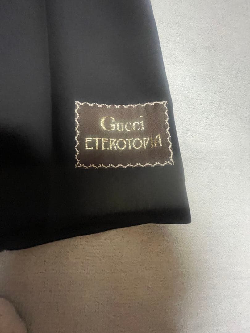 GUCCI グッチ 20ss フレアスラックス ロゴパッチ モヘア混 ミケーレ期 GUCCI グッチ 20ss フレアスラックス ロゴパッチ モヘア混 ミケーレ期