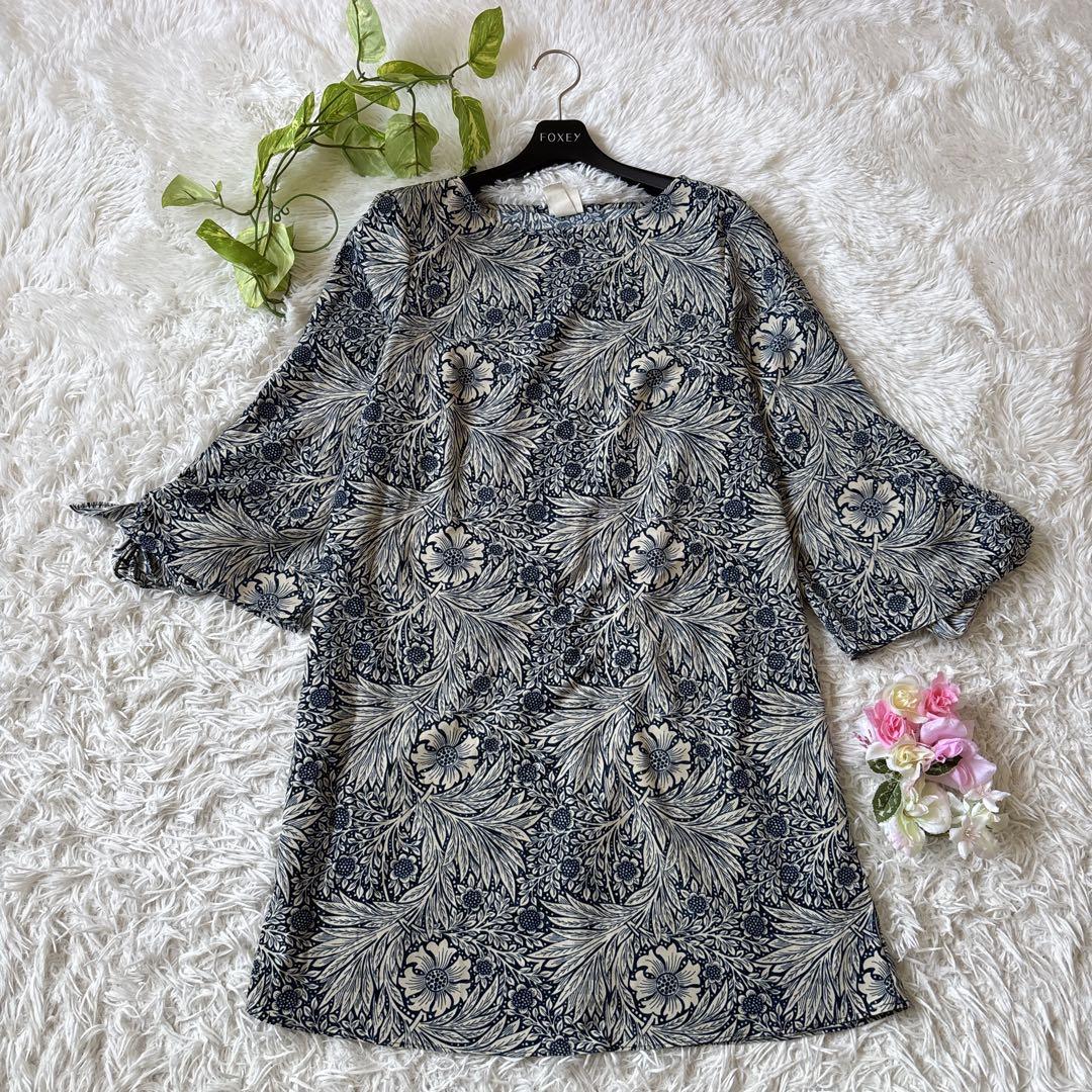 【WILLAM MORRIS × H&M】 七分袖チュニック (M) 花柄 派手
