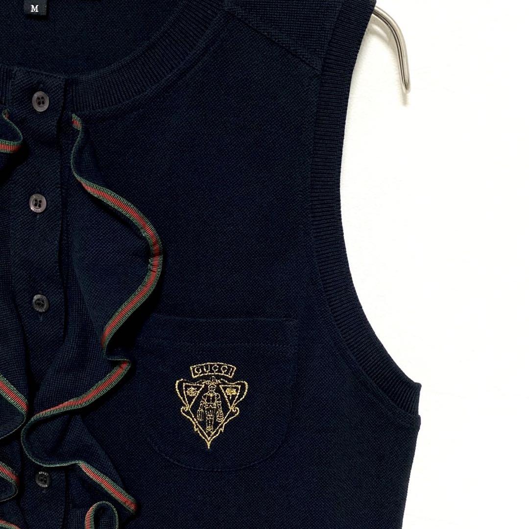 GUCCI グッチ ノースリーブ フリル トップス Tシャツ ポロシャツ