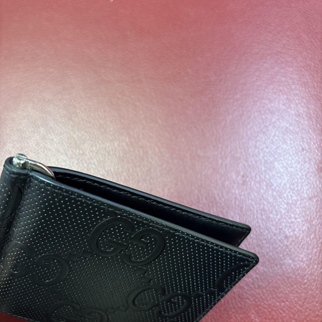 【美品】グッチ　GUCCI マネークリップ　ブラック