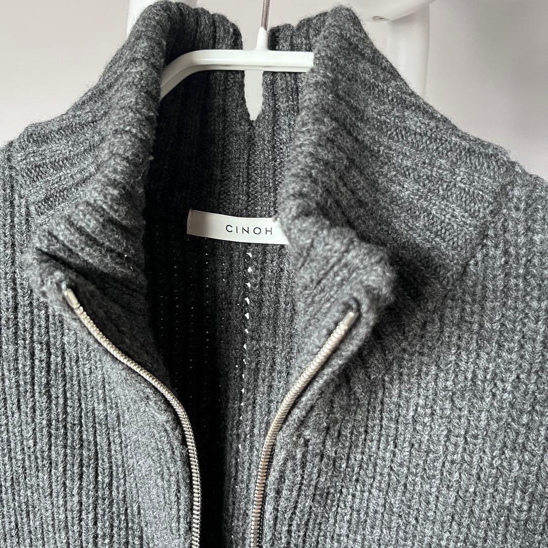 CINOH ドライバーズニットベスト グレー 38 CINOH ドライバーズニットベスト グレー 38