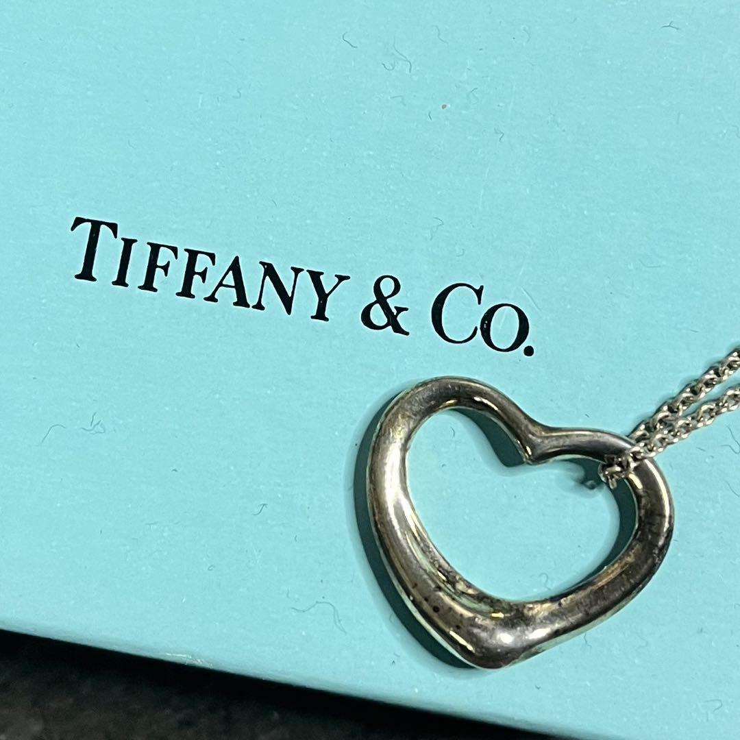 【良品】Tiffany ネックレス オープンハート ハート シルバー925 人気
